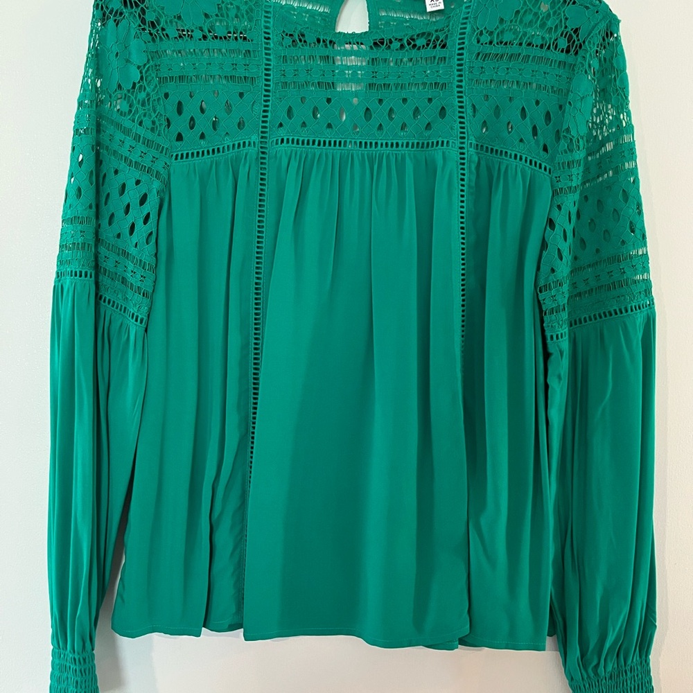 Elegant Green Lace Women's Top